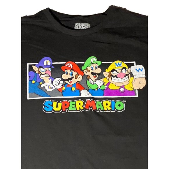 Super Mario Other - NINTENDO SUPER MARIO LOGO XL BLACK SHIRT